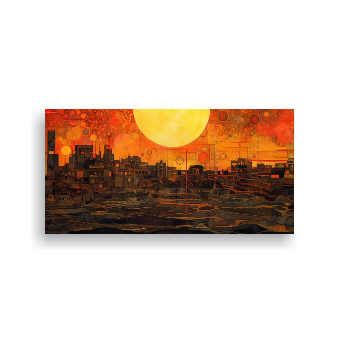 paisaje-urbano-oscuro-al-atardecer-en-calcuta-por-gustav-klimt-arte-de-pared