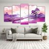paisaje-veraniego-con-colores-morados-neo-pop-art-en-5-telas-1-1