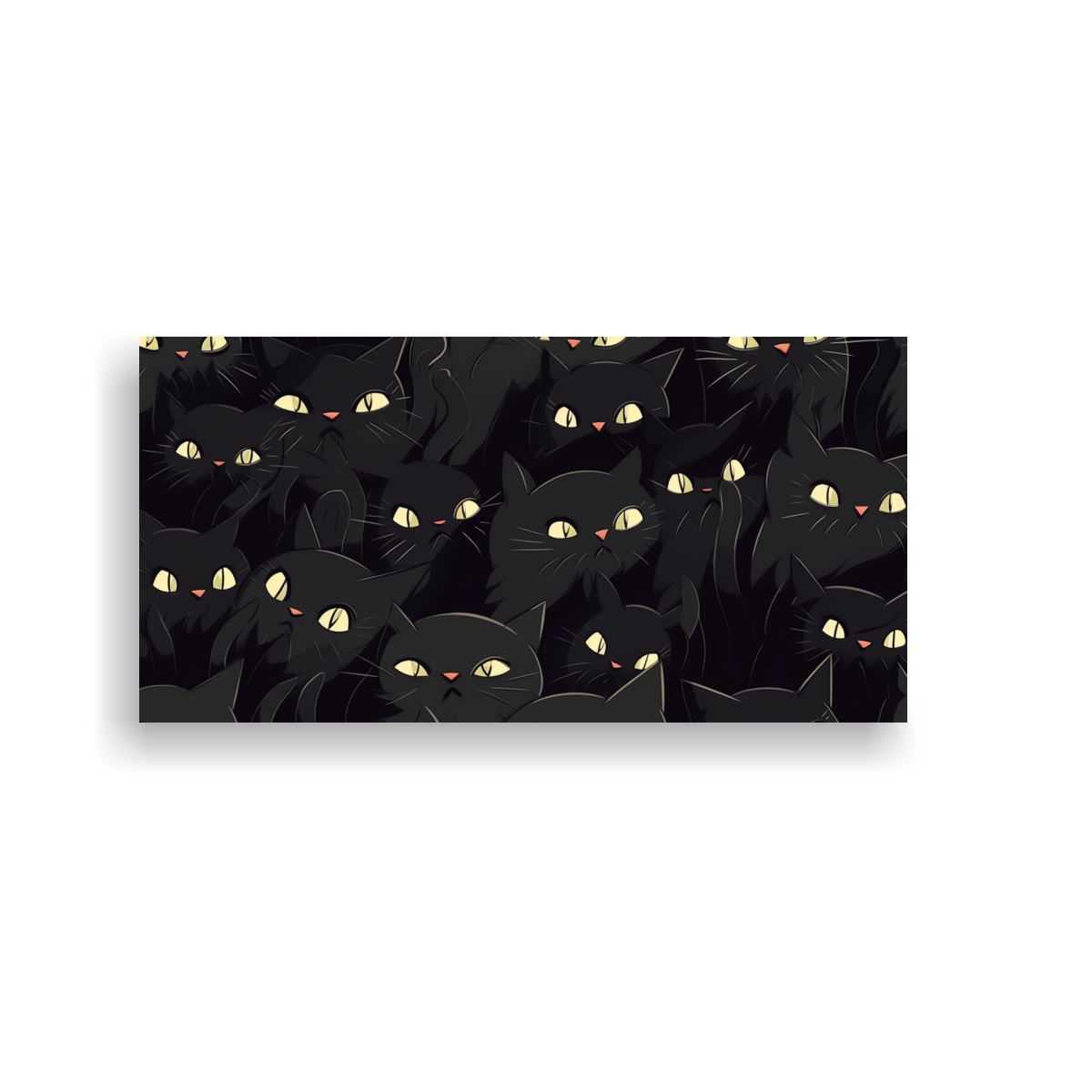 patr-n-repetitivo-de-gatos-negros-en-papel-artesanal-lienzo-tem-tico-de-tela