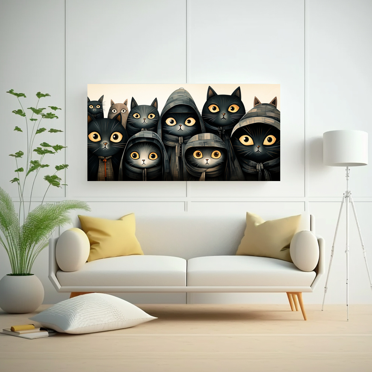 pintura-abstracta-armon-a-gatos-negros-su-ter-1