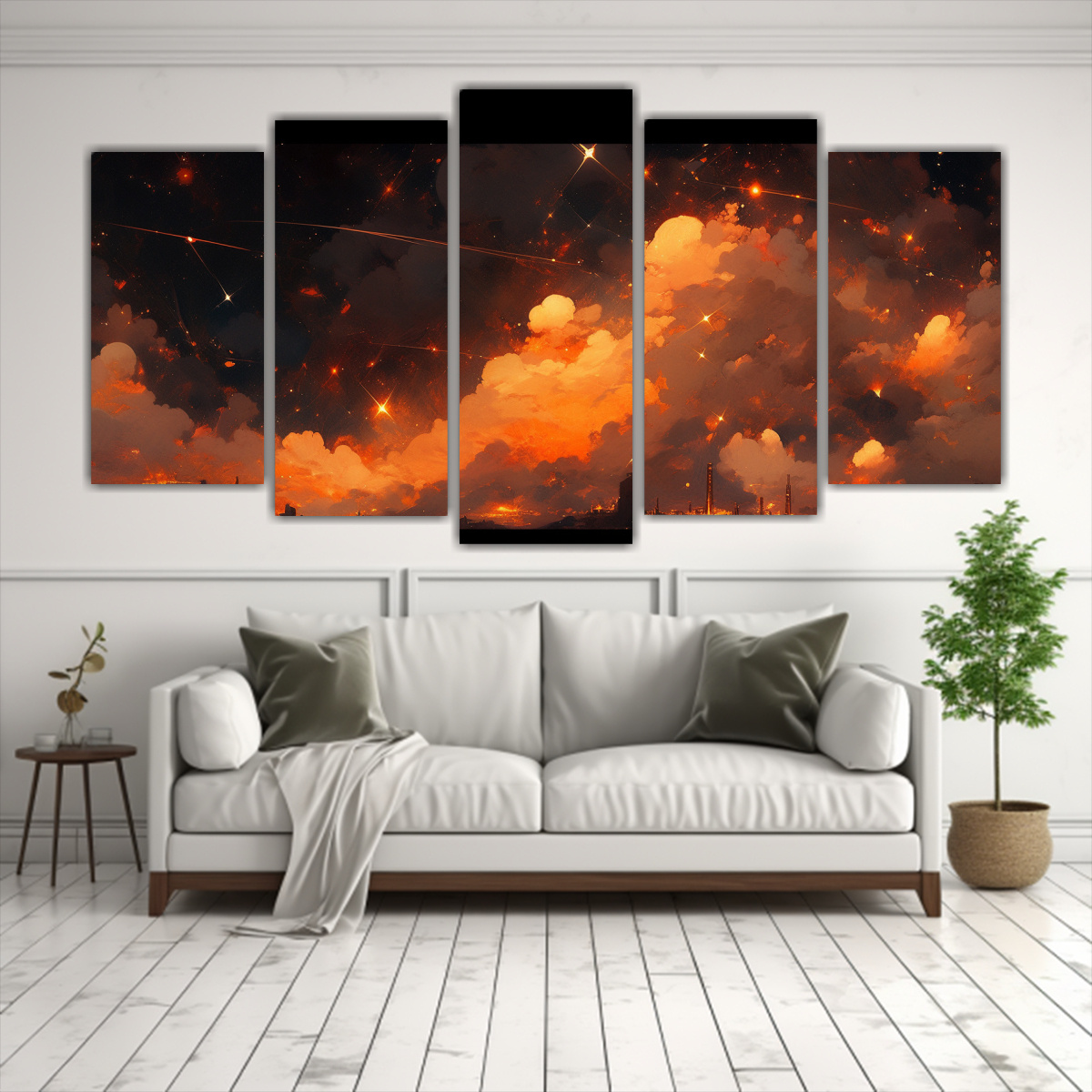 pintura-abstracta-belleza-nocturna-cielo-anaranjado-1