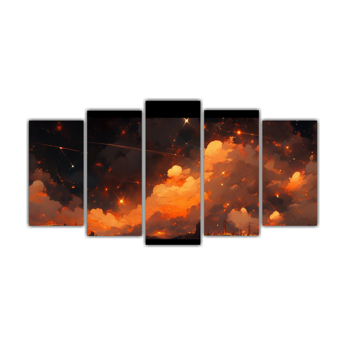 pintura-abstracta-belleza-nocturna-cielo-anaranjado