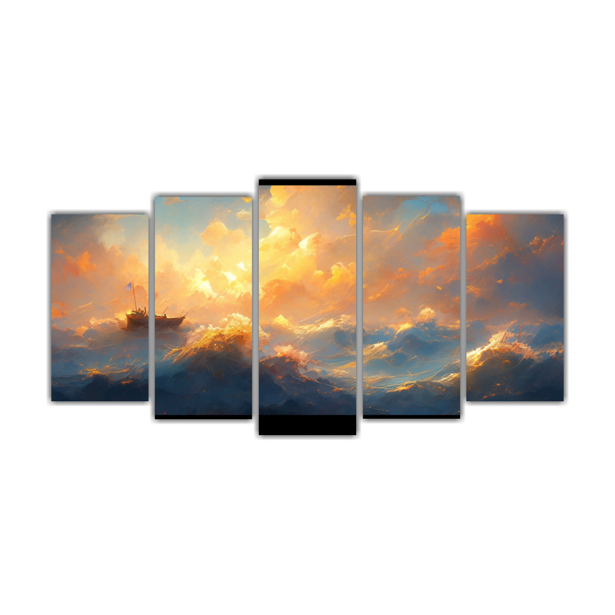 pintura-abstracta-de-cielo-y-mar-en-tela-brillante-con-colores-amarillos-