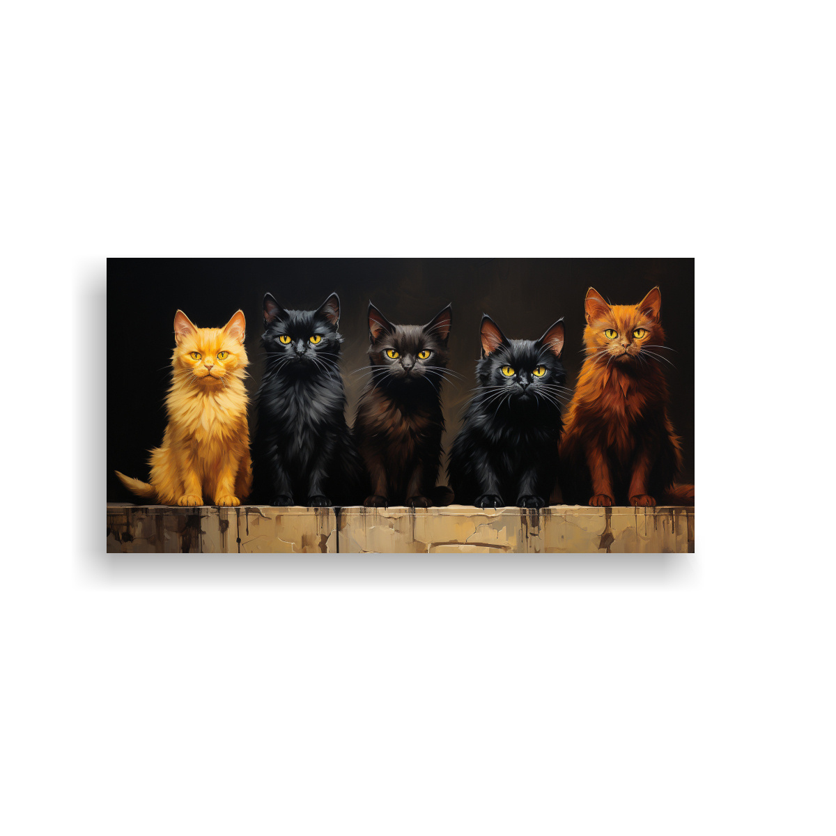 pintura-abstracta-de-gatos-negros-en-una-pila