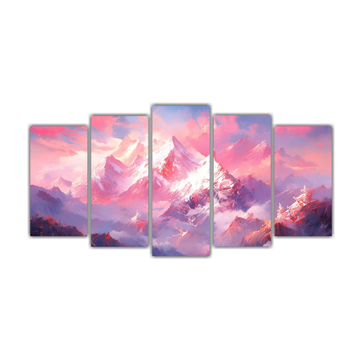 pintura-abstracta-de-movimiento-calma-con-colores-rosados-en-las-monta-as-nevadas