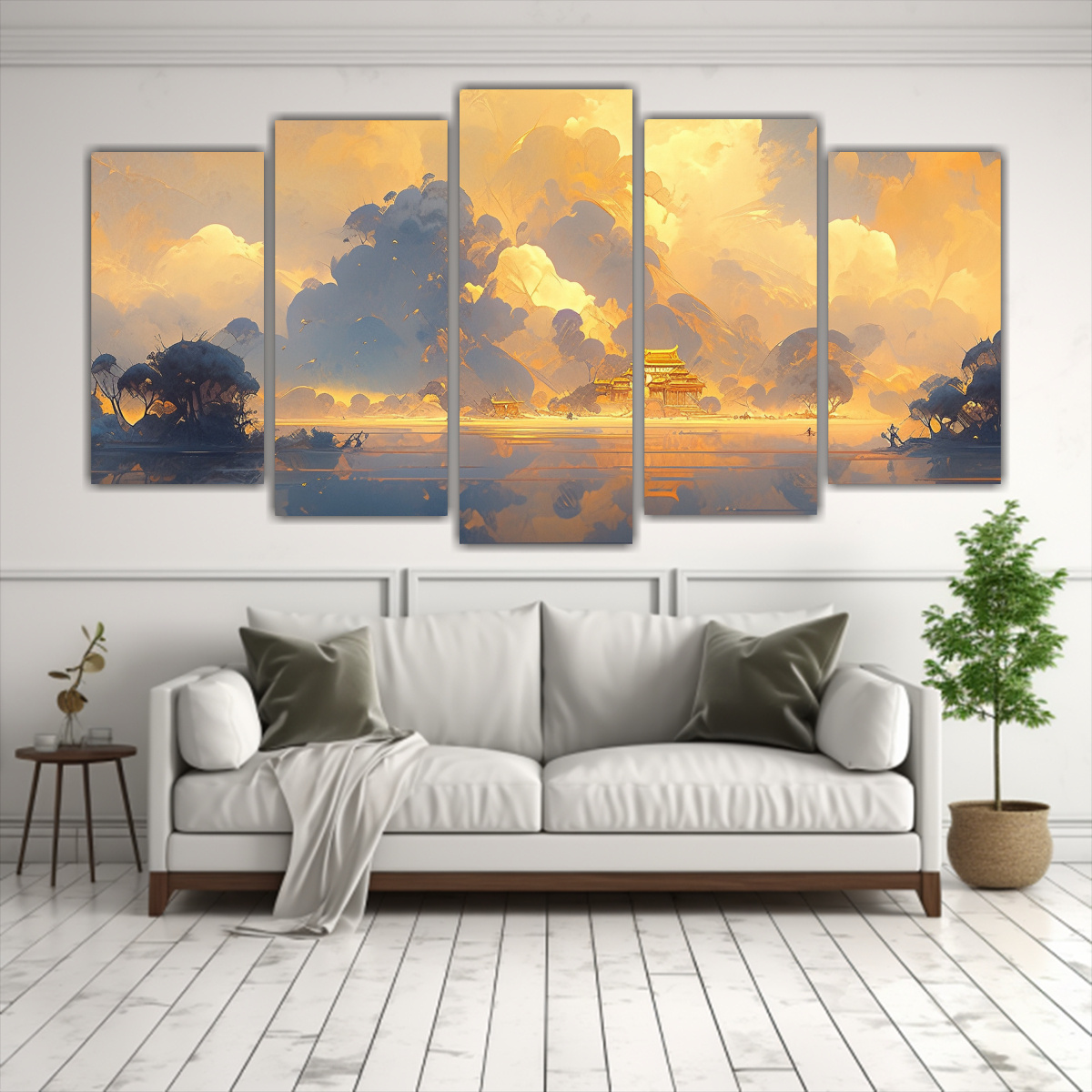 pintura-abstracta-de-paisaje-con-colores-dorados-5-lienzos-modernos-1-1