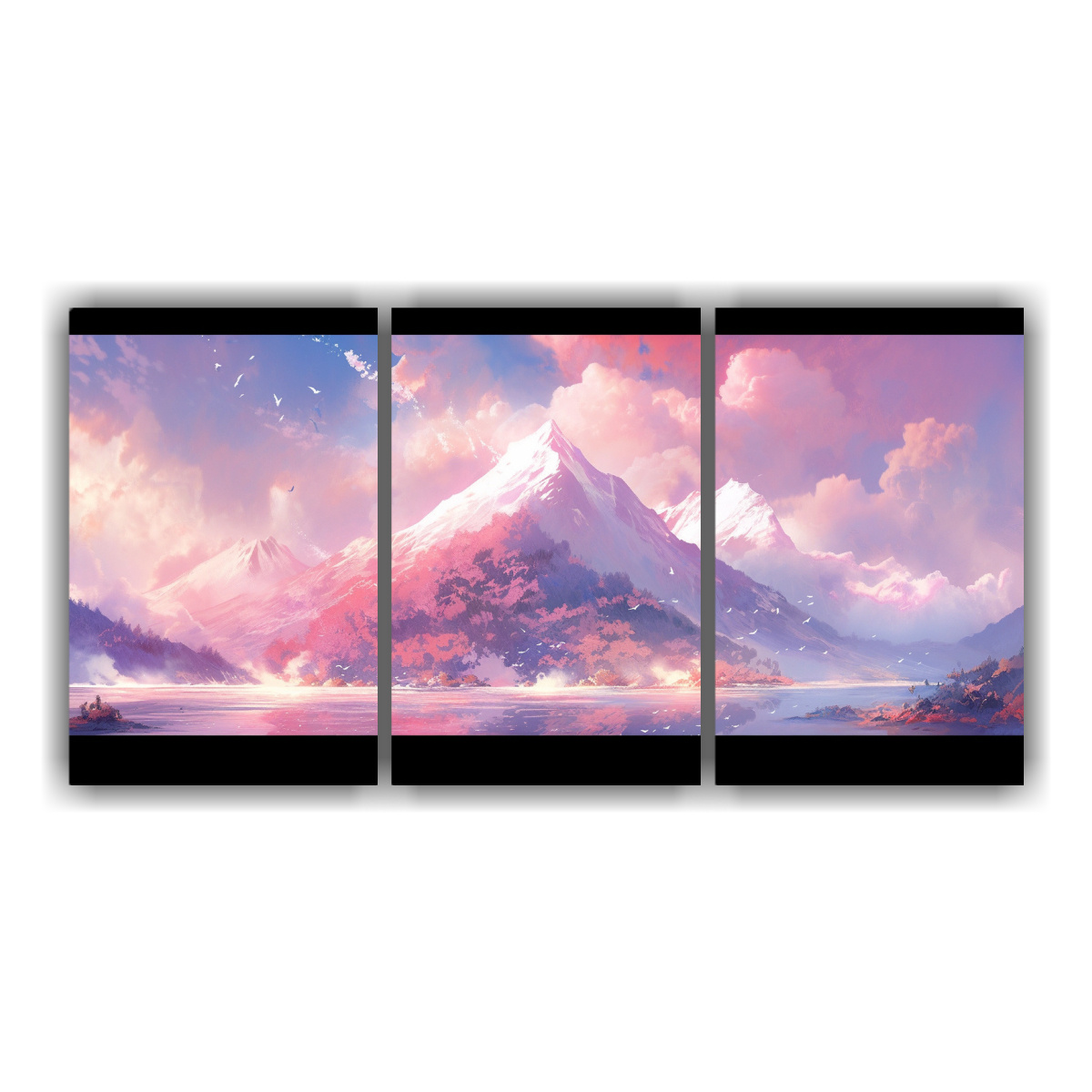 pintura-abstracta-de-paisaje-lacustre-con-monta-as-en-tonos-rosados