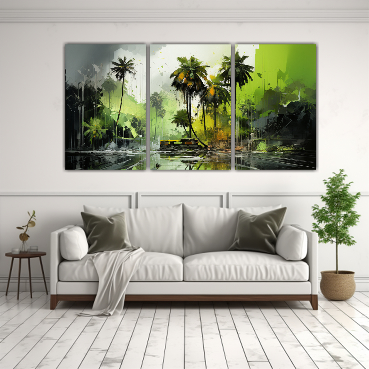 pintura-abstracta-de-palmera-en-tonos-verde-y-negro-1