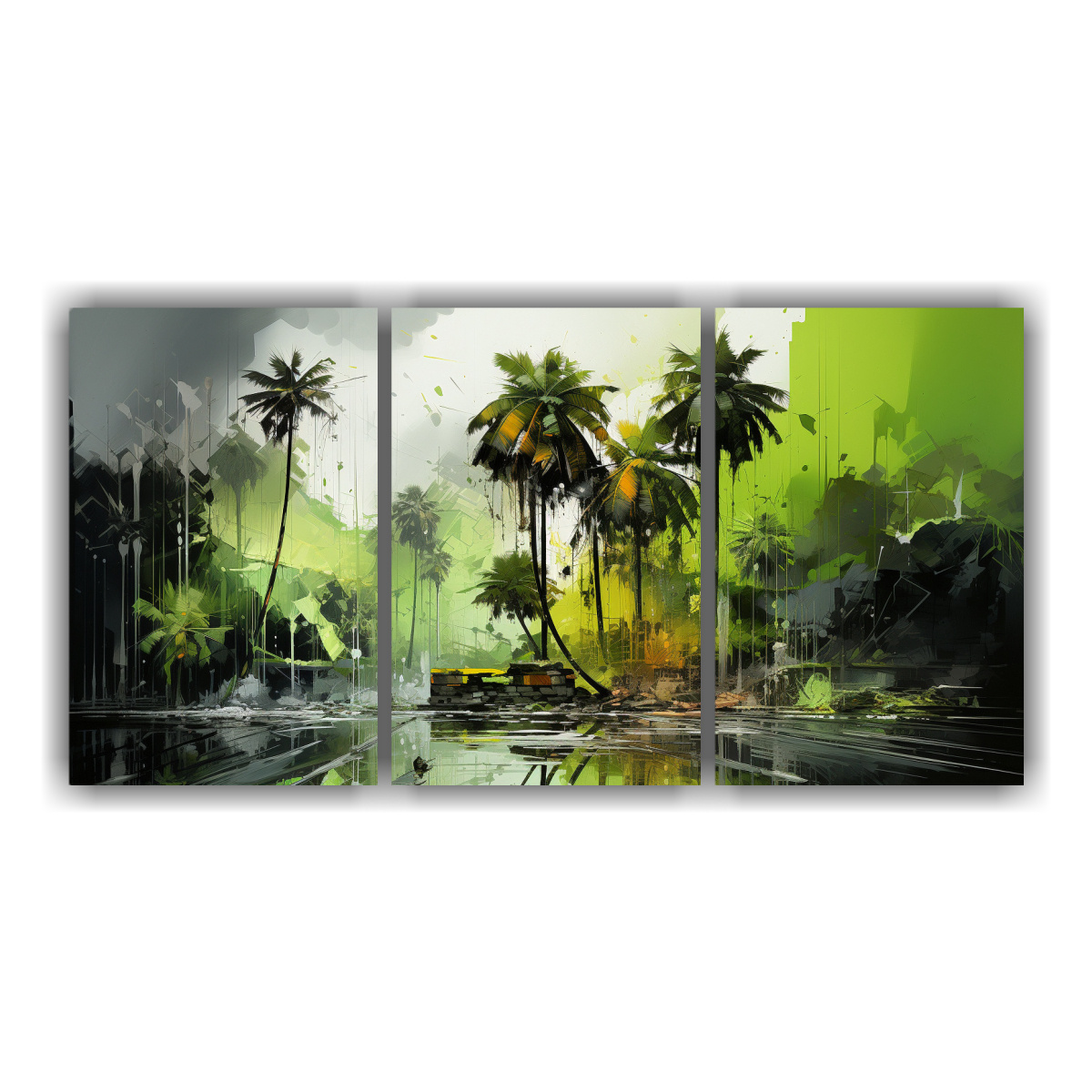 pintura-abstracta-de-palmera-en-tonos-verde-y-negro
