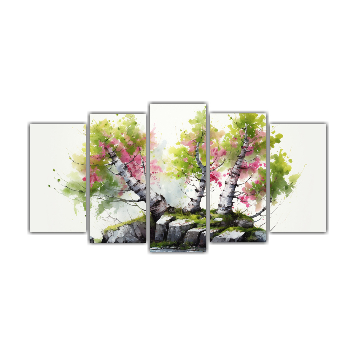 pintura-abstracta-de-rbol-bons-i-verde-y-rosa-en-composiciones-innovadoras