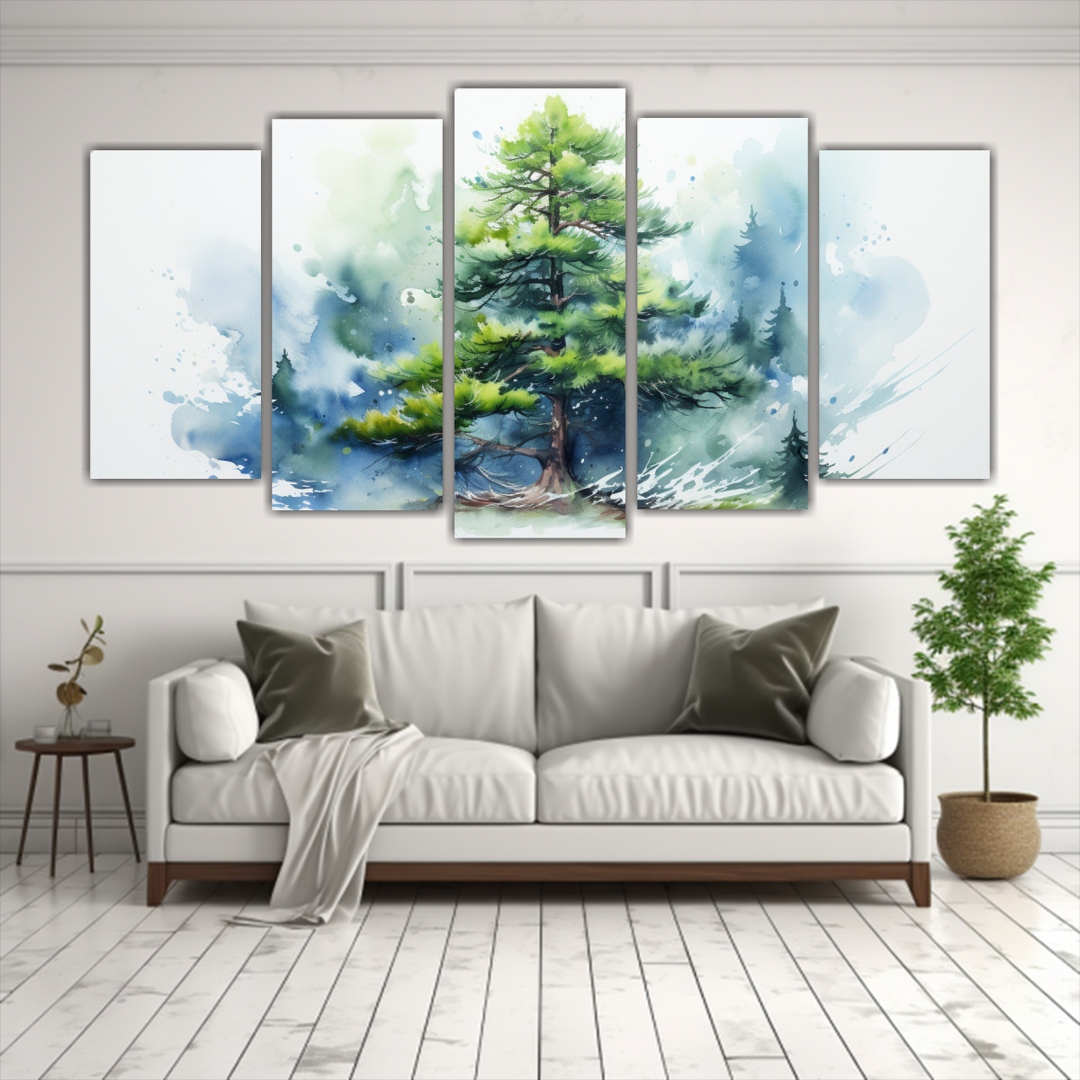 pintura-abstracta-de-rbol-en-verde-y-azul-en-bastidor-set-5-telas-modernas-1