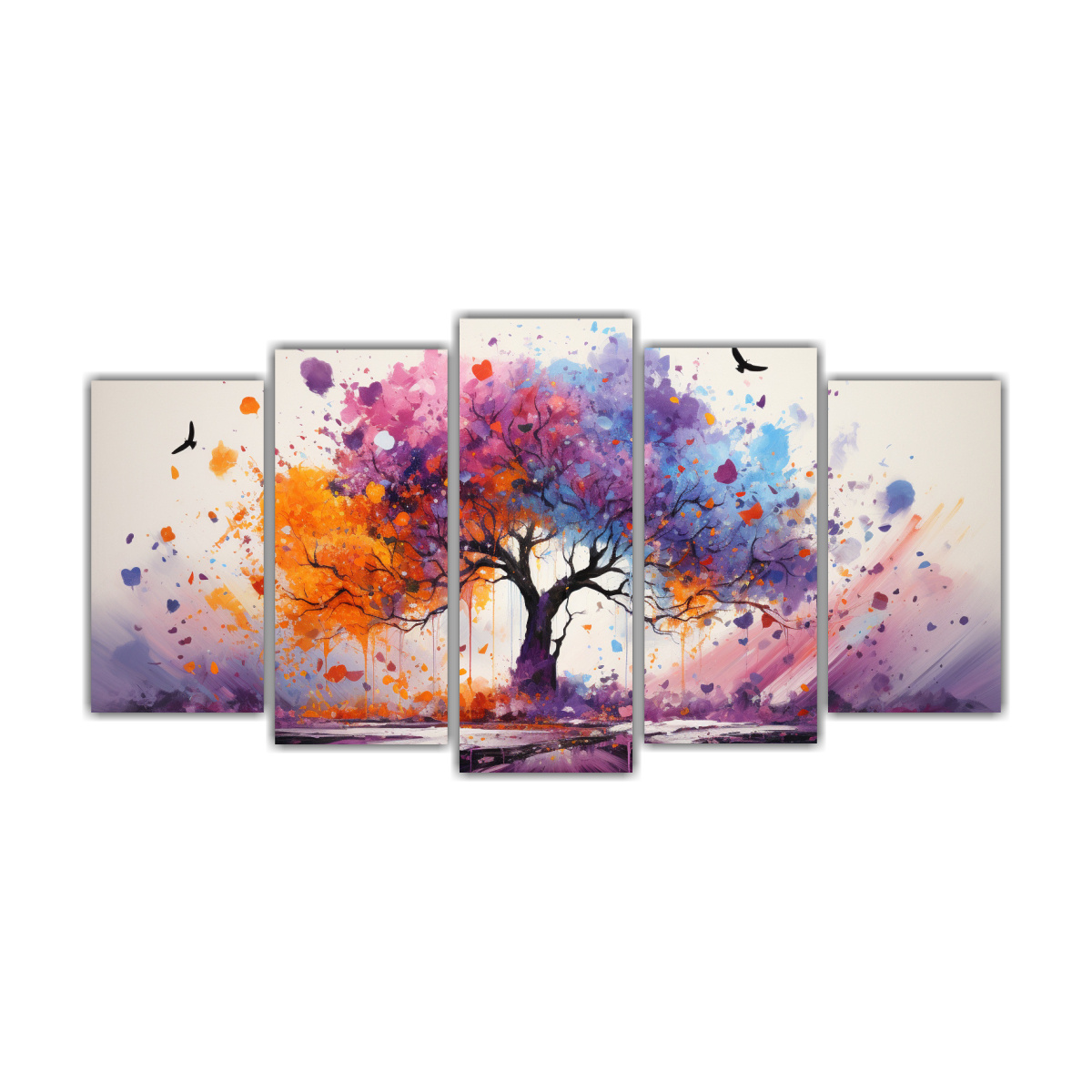 pintura-abstracta-de-rbol-naranja-en-movimiento-con-esquema-de-colores-morado-y-negro