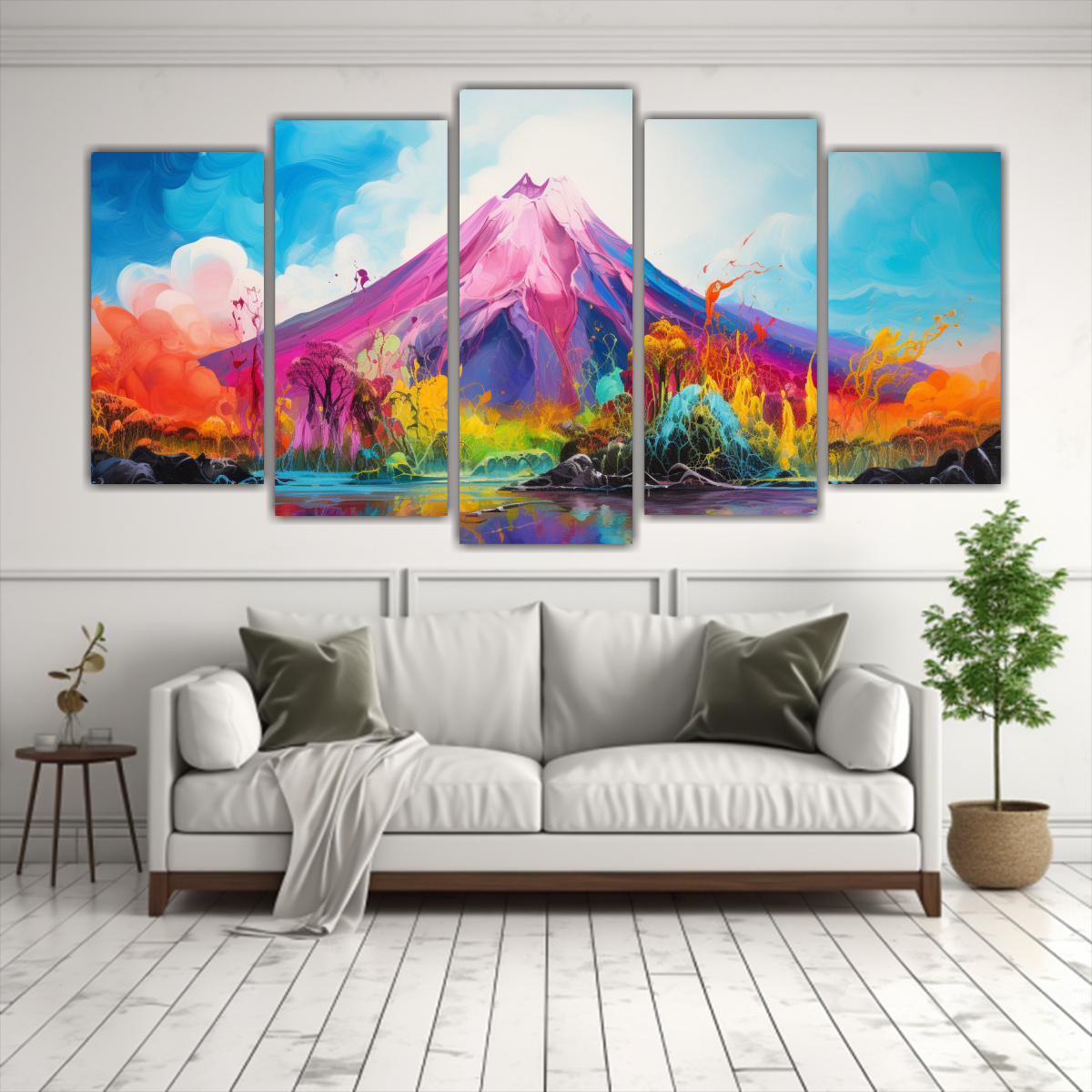 pintura-abstracta-de-un-volc-n-con-arco-ris-y-colores-turquesa-1