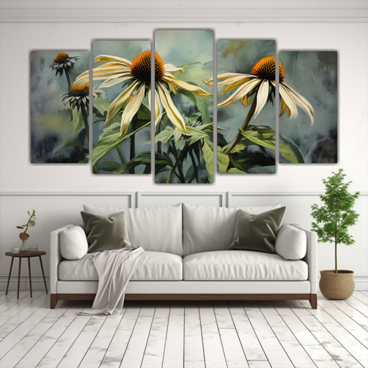 pintura-abstracta-detallada-de-hierbas-coneflower-arte-de-pared-sofisticado-1