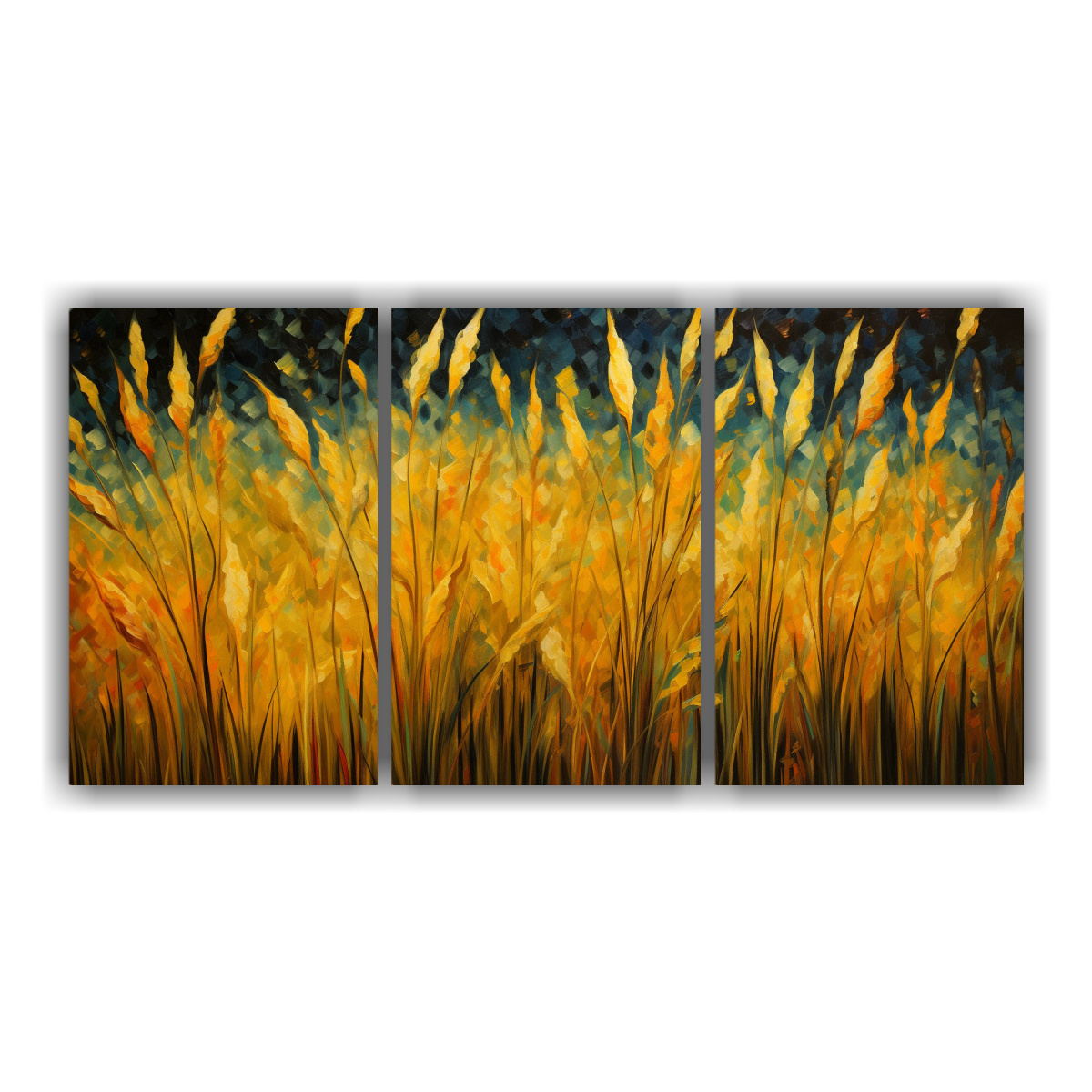 Pintura Abstracta Detallada En Estilo óleo De Alta Calidad Con Caña Común