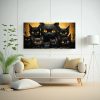 pintura-abstracta-gatos-negros-sobre-fondo-naranja-1-1
