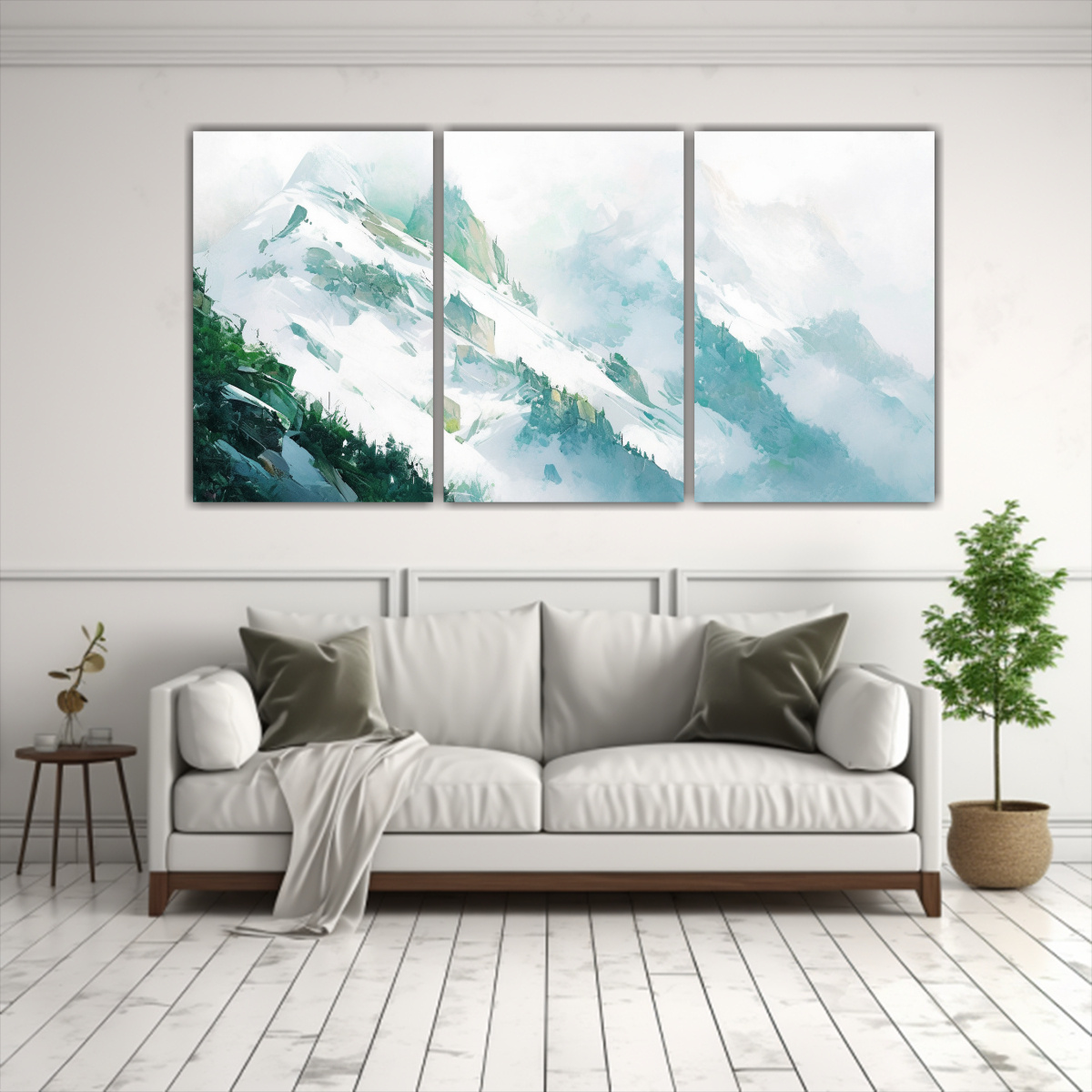 pintura-abstracta-monta-as-nevadas-colores-verdes-1