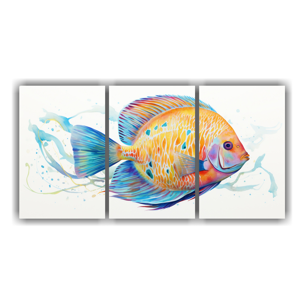 pintura-acuarela-discus-fish-en-lienzo-efecto-visual-creativo