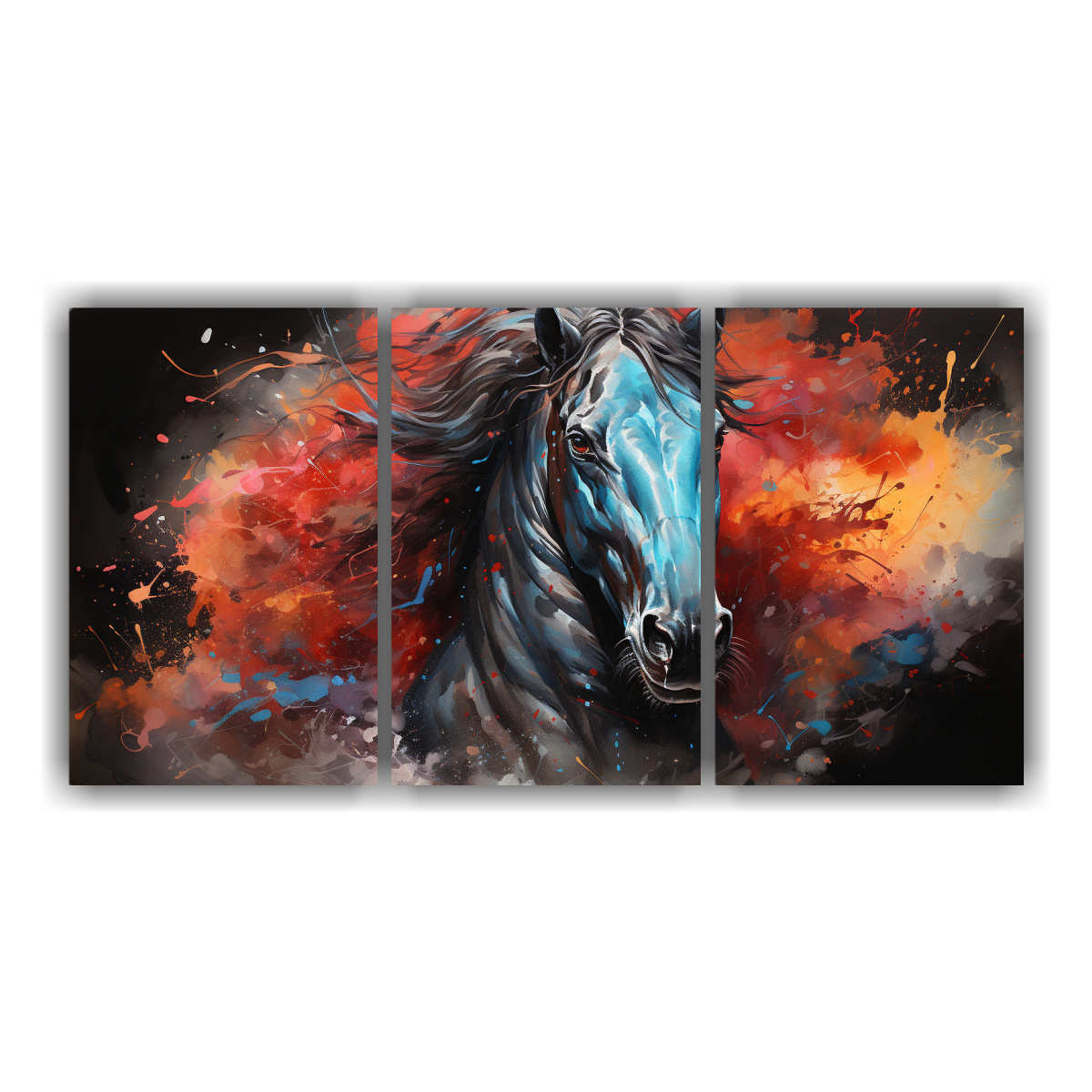 pintura-acuarela-refinada-de-un-caballo-fris-n-decoraci-n-de-pinturas-