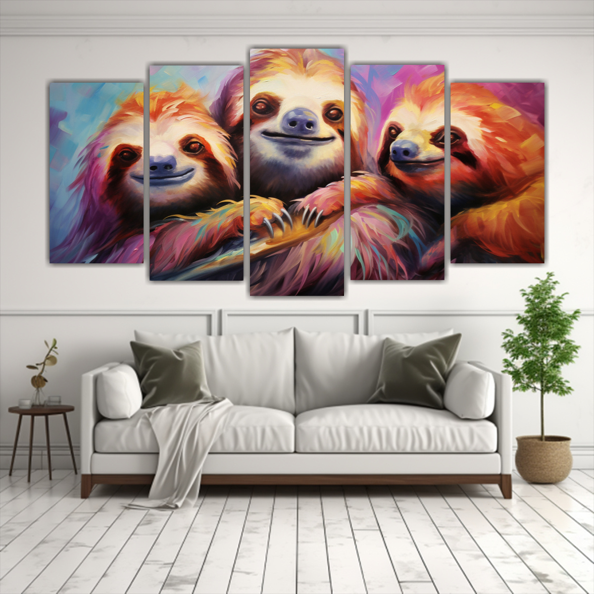 pintura-al-estilo-leo-de-fantas-a-de-cinco-cuadros-con-tem-tica-de-perezosos-1