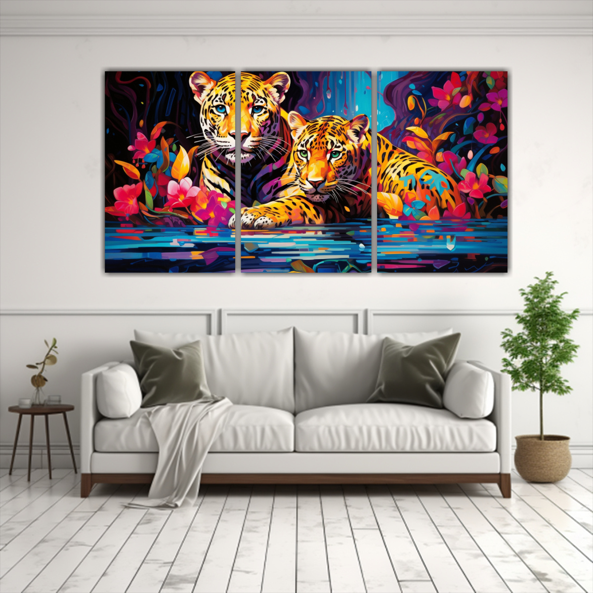pintura-al-estilo-leo-de-leopardo-en-tres-lienzos-de-tela-1