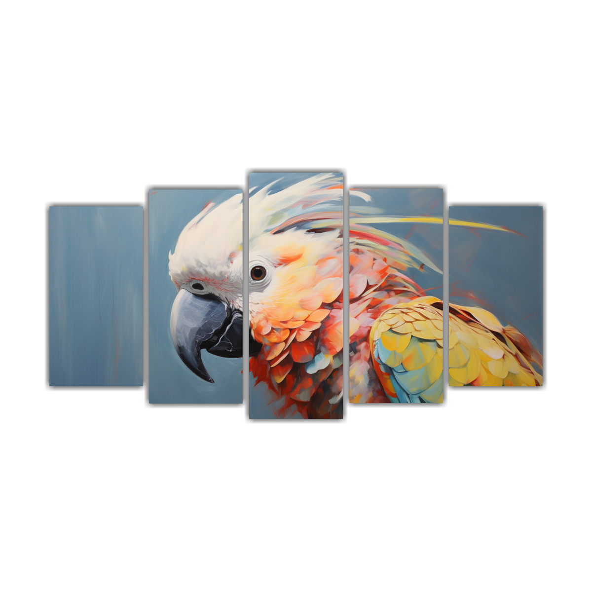 pintura-al-estilo-leo-estilo-colorido-de-cacat-a-en-sal-n-de-cinco-artes
