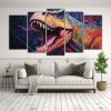 pintura-al-estilo-leo-estilo-elegante-de-tyrannosaurus-rex-21-arte-de-pared-1