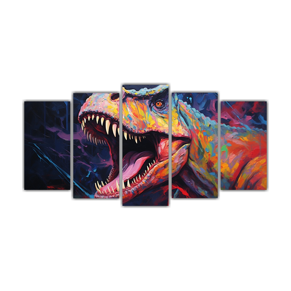 pintura-al-estilo-leo-estilo-elegante-de-tyrannosaurus-rex-21-arte-de-pared