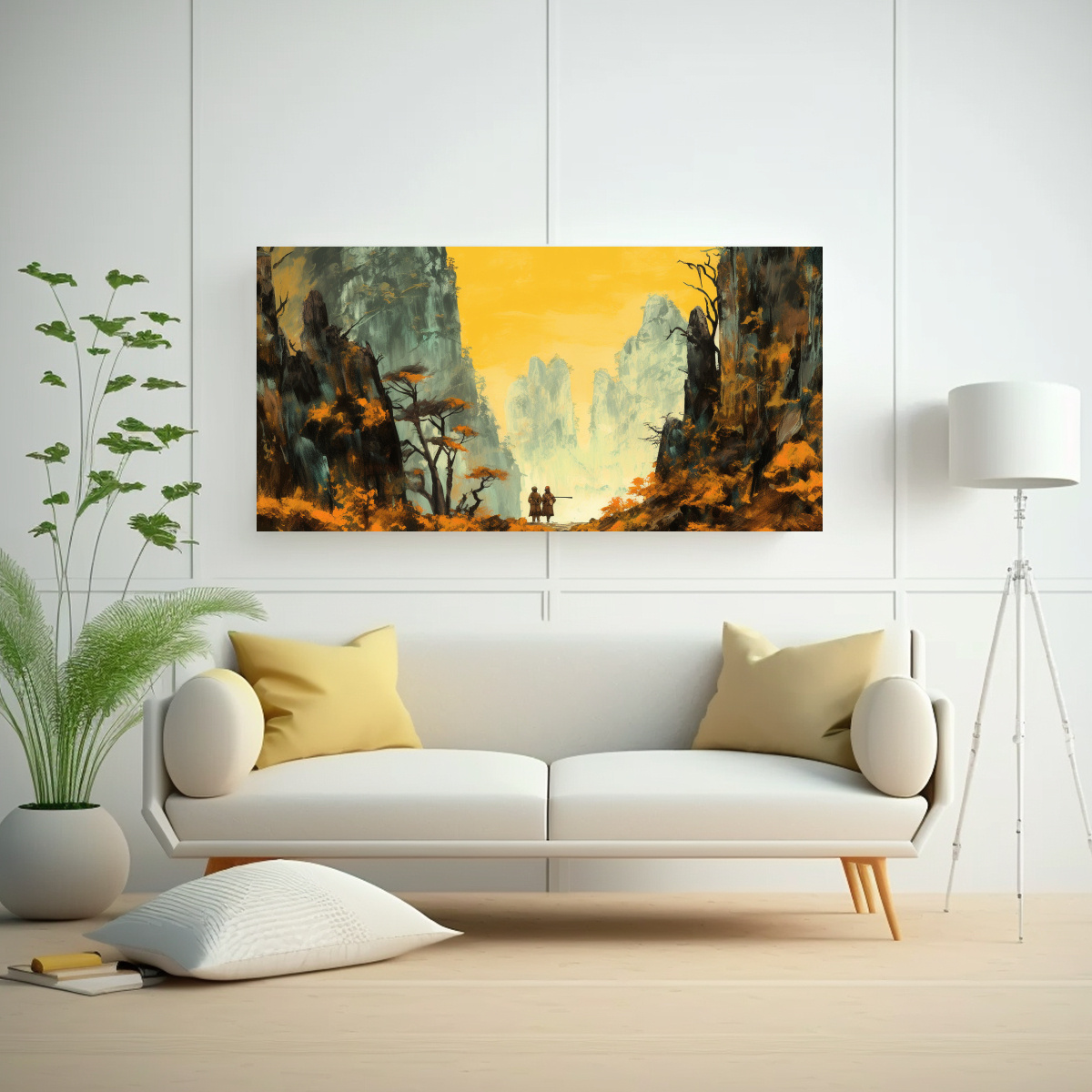 pintura-amarilla-en-lienzo-con-monta-a-amarilla-decoraci-n-moderna-sala-1