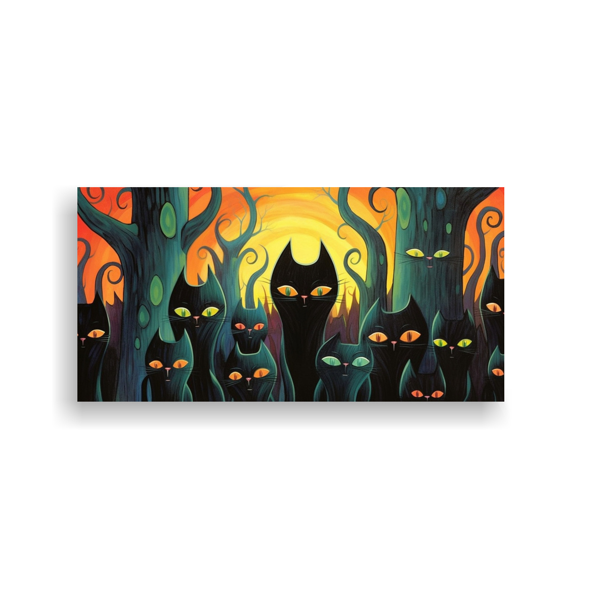 pintura-arte-de-pared-inspiraci-n-textura-gatos-negros-por-tom-harvey-