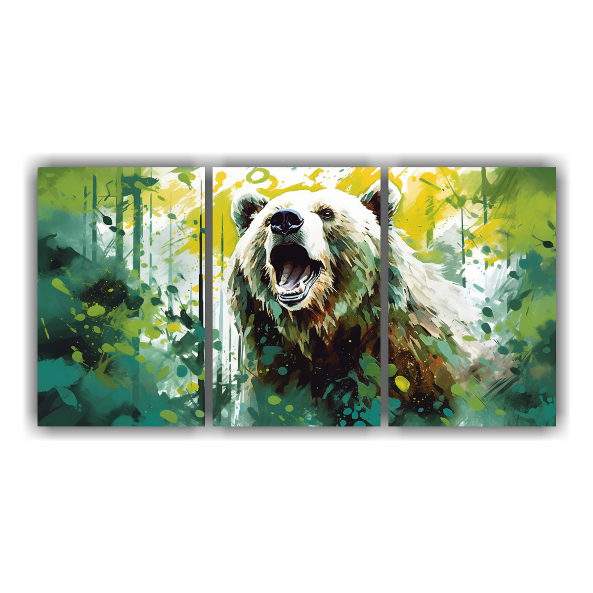 pintura-bastidor-acuarela-intensidad-oso-en-helecho-y-colores-ne-n-pop