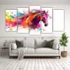 pintura-caballo-rabe-arco-ris-y-naranja-arte-moderno-neo-pop-1