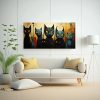 pintura-de-decoraci-n-de-arte-fino-retrato-de-grupo-de-gatos-negros-1-1
