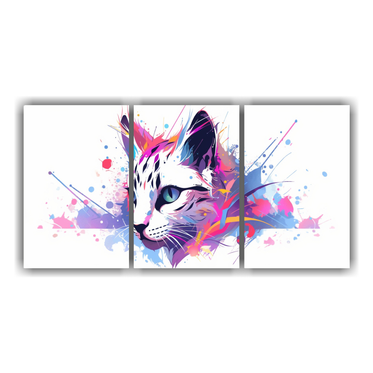 pintura-de-gato-salvaje-en-colores-arco-ris-y-morado-estilo-neo-pop-