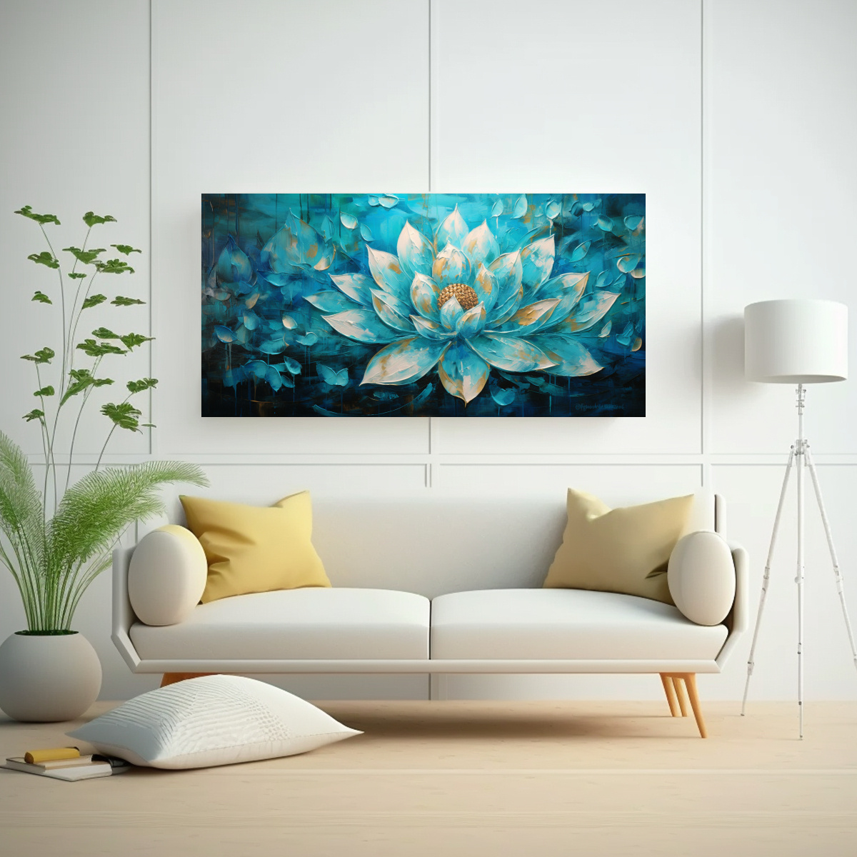 pintura-de-loto-turquesa-en-lienzo-con-estilo-de-movimiento-nico-1