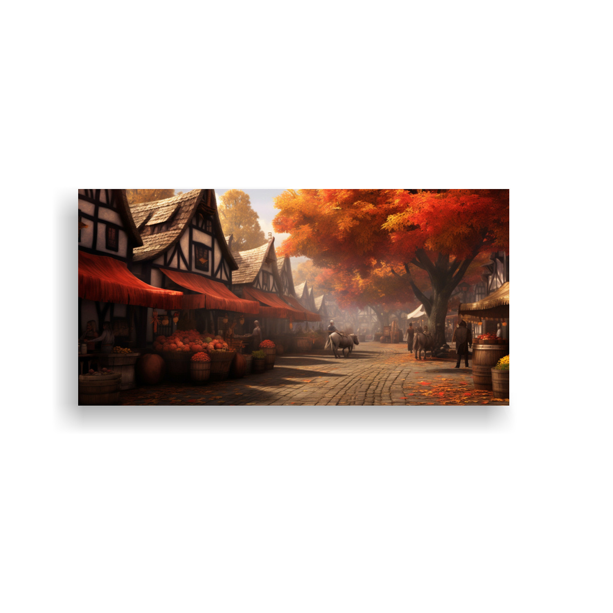 pintura-de-pared-medieval-en-mercado-de-pueblo-aislado-