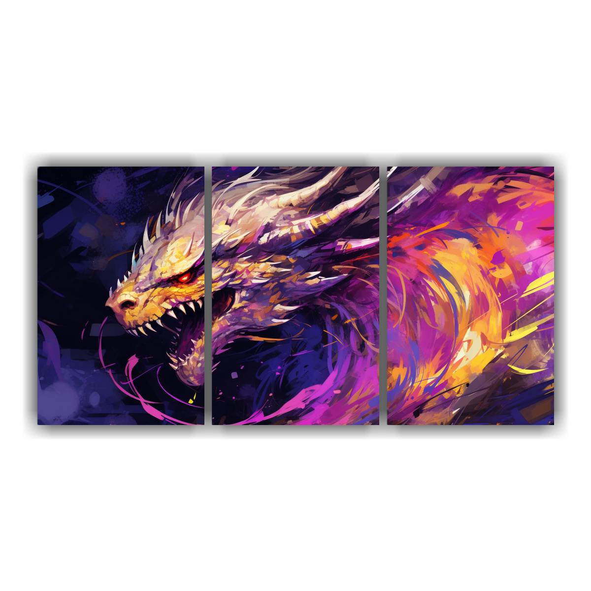 pintura-de-pared-neonoir-drag-n-en-morado-y-oro-con-l-neas-finas