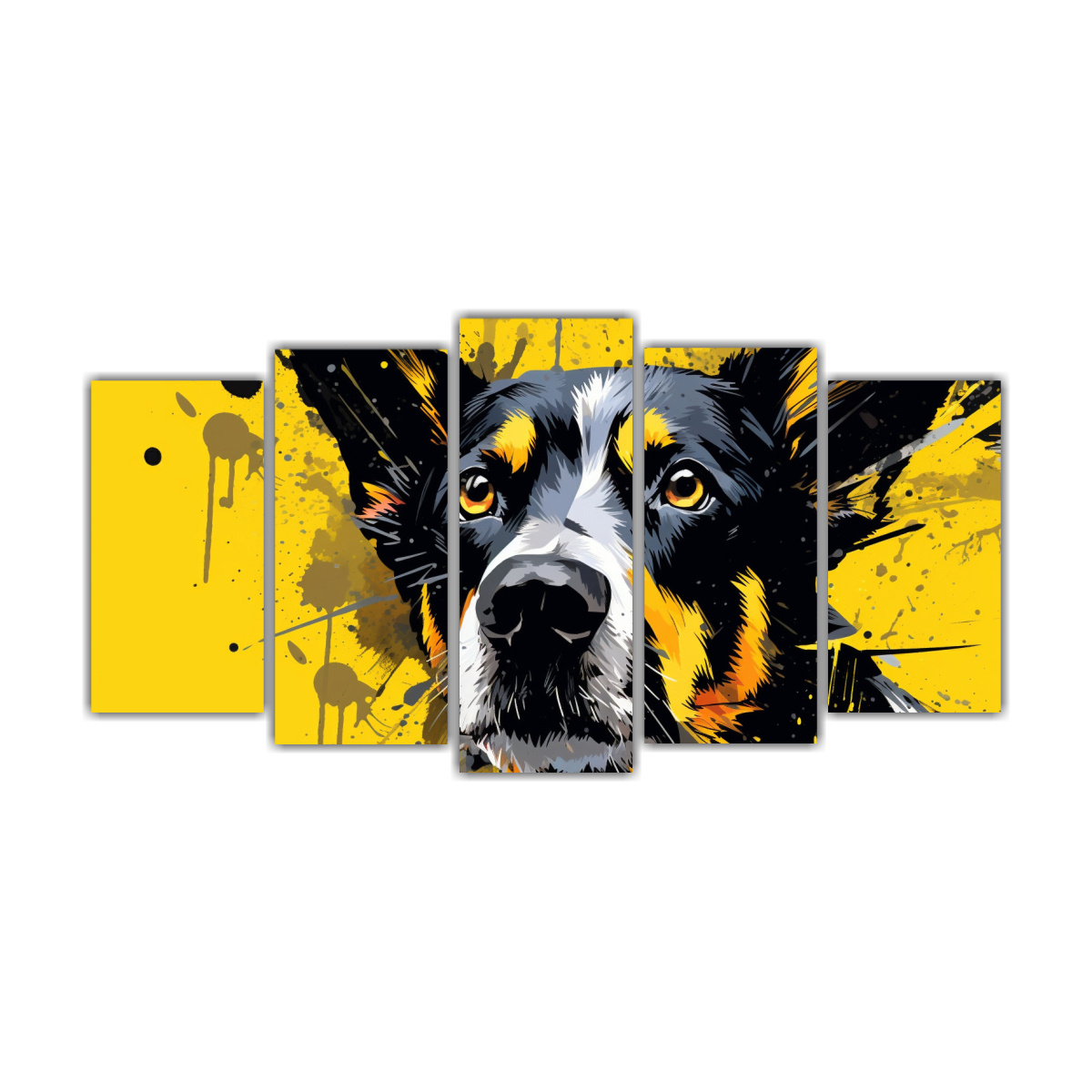 pintura-de-un-perro-en-colores-amarillo-y-negro-estilo-neo-pop-art
