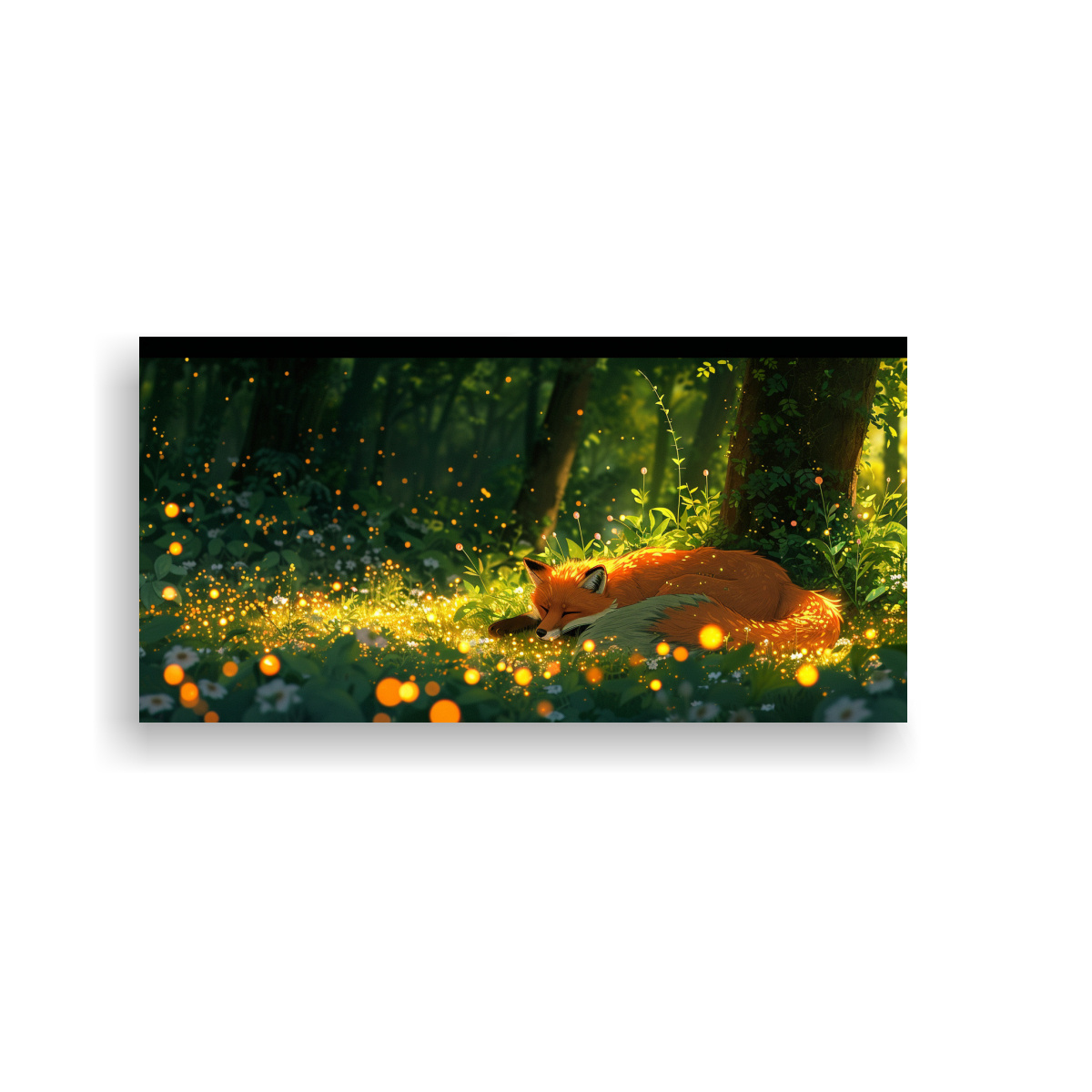 pintura-decorativa-bosque-anime-lofi-con-zorros-y-luci-rnagas