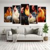 pintura-decorativa-de-gallinas-y-gallos-estilo-aceite-colorido-de-la-poca-cinco-artes-1