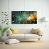 pintura-decorativa-de-lienzo-abstracto-estrellas-brillantes-sobre-fondo-naranja-y-verde-1