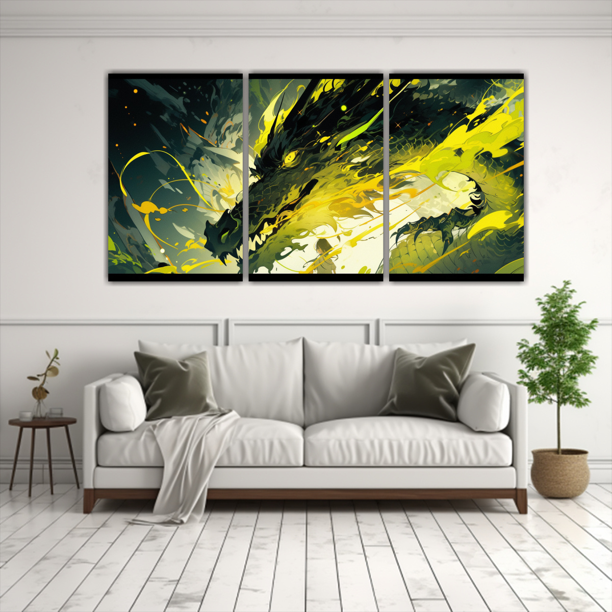 pintura-decorativa-de-pared-estilo-neonoir-drag-n-amarillo-y-verde-1