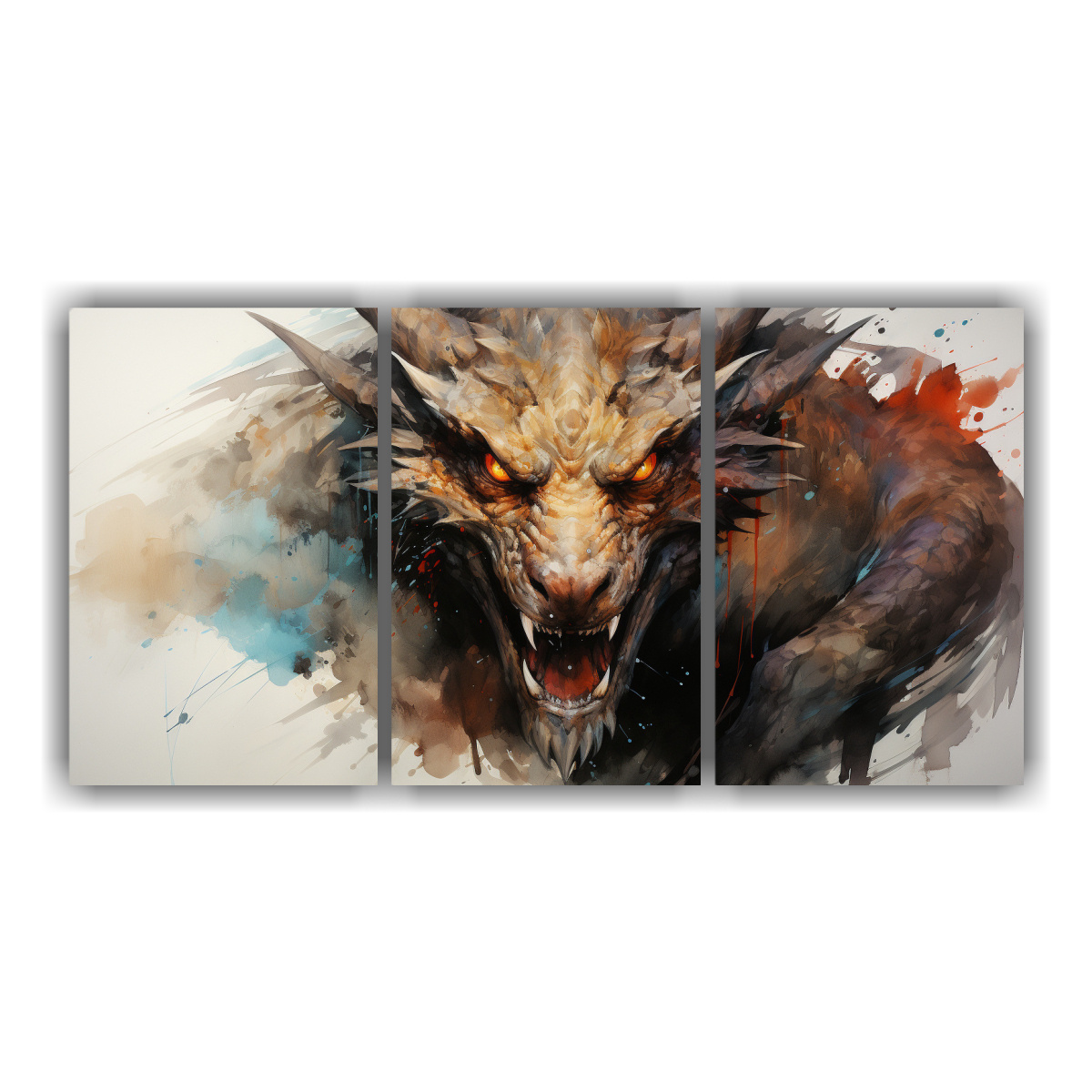 pintura-decorativa-innovadora-de-un-drag-n-en-acuarelas-y-tonos-marrones