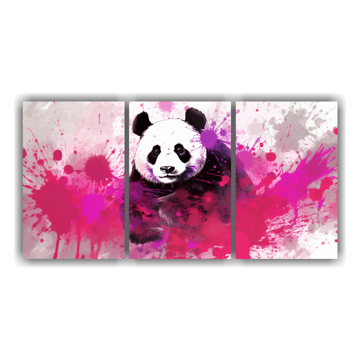 pintura-decorativa-intensa-de-panda-en-colores-malva-y-escarlata