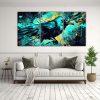 pintura-decorativa-neo-pop-de-un-ruise-or-en-turquesa-y-negro-1