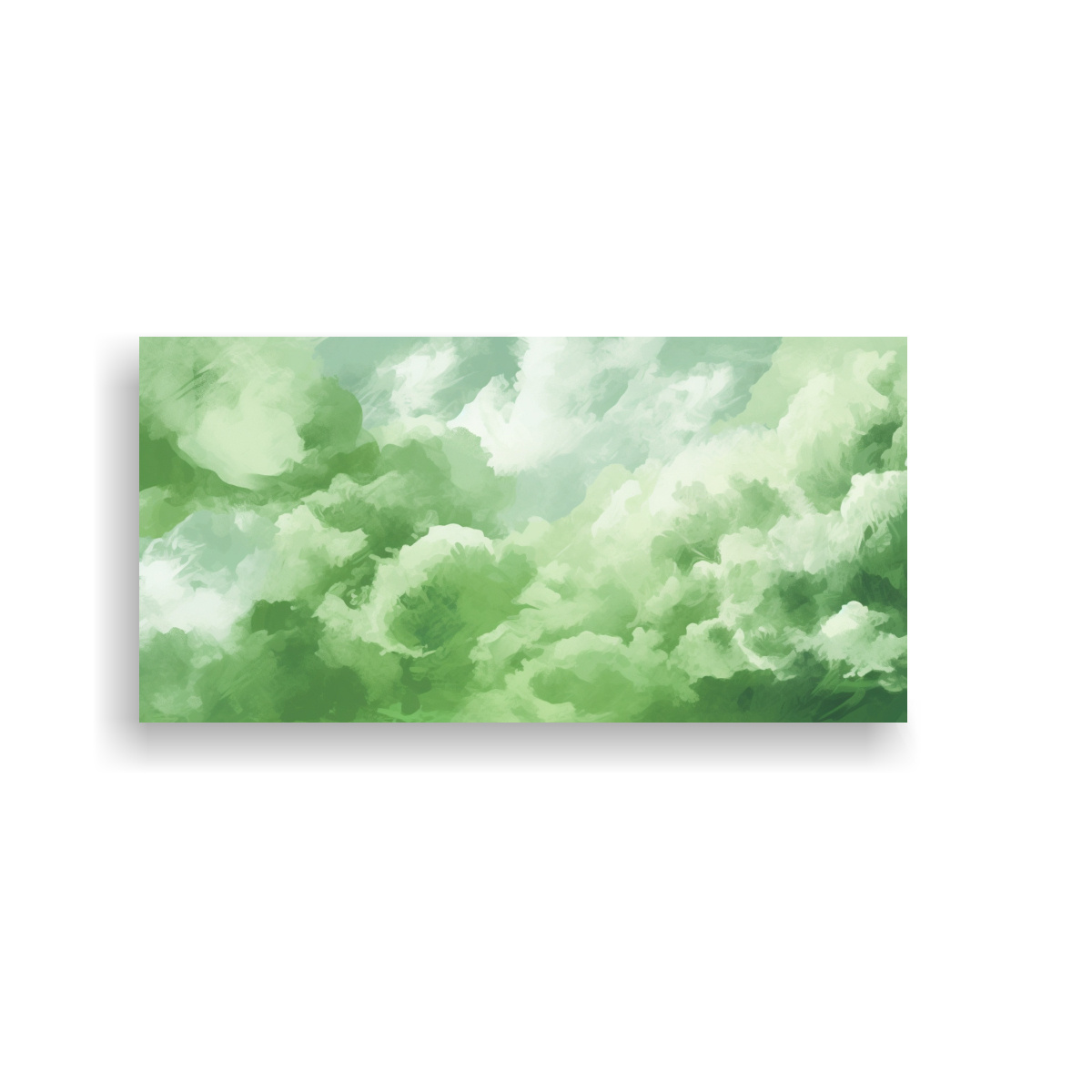 pintura-decorativa-obra-maestra-verde-con-fondo-de-acuarela-blanca-y-nubes-