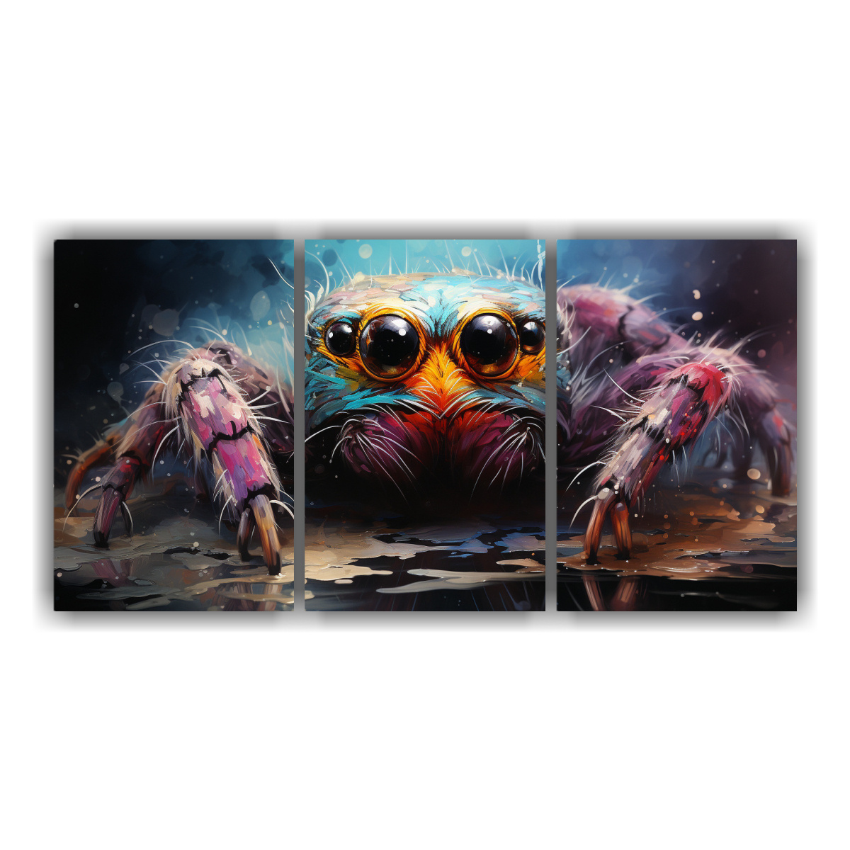 pintura-en-acuarela-de-tres-cuadros-de-naturaleza-viva-y-colorida-