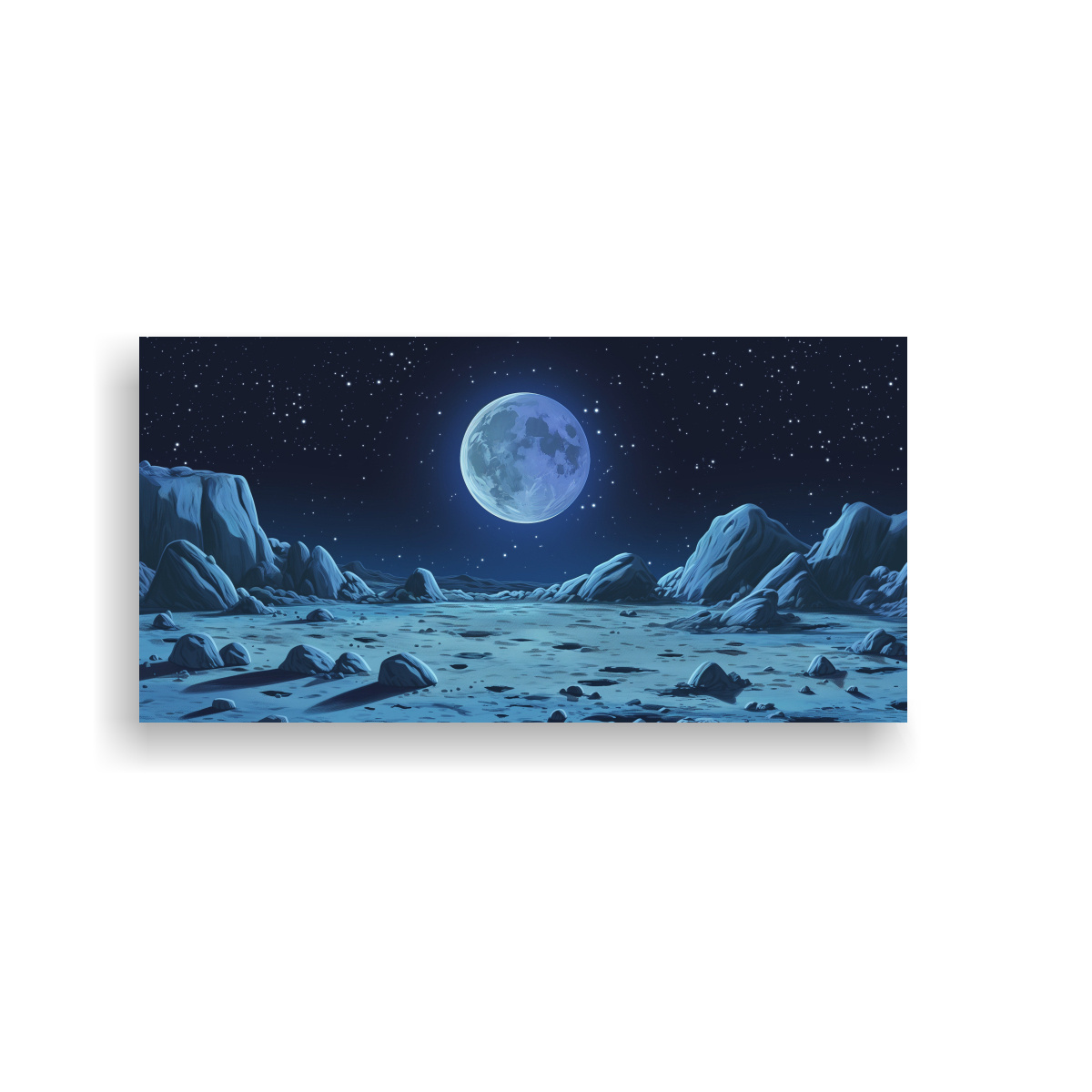 pintura-en-bastidor-efecto-visual-de-luna-en-estilo-cartoon