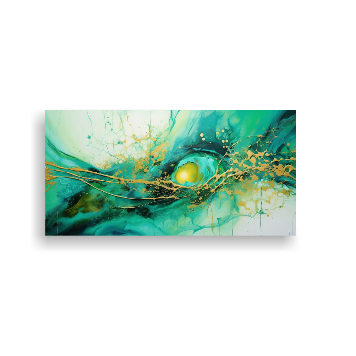 pintura-en-verde-y-oro-simetr-a-en-arte-de-decoraci-n