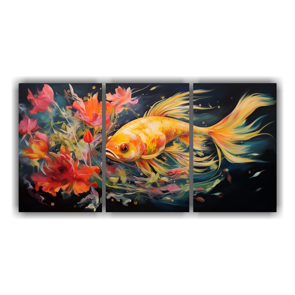 pintura-estilo-leo-colorida-estilo-peces-dorados-